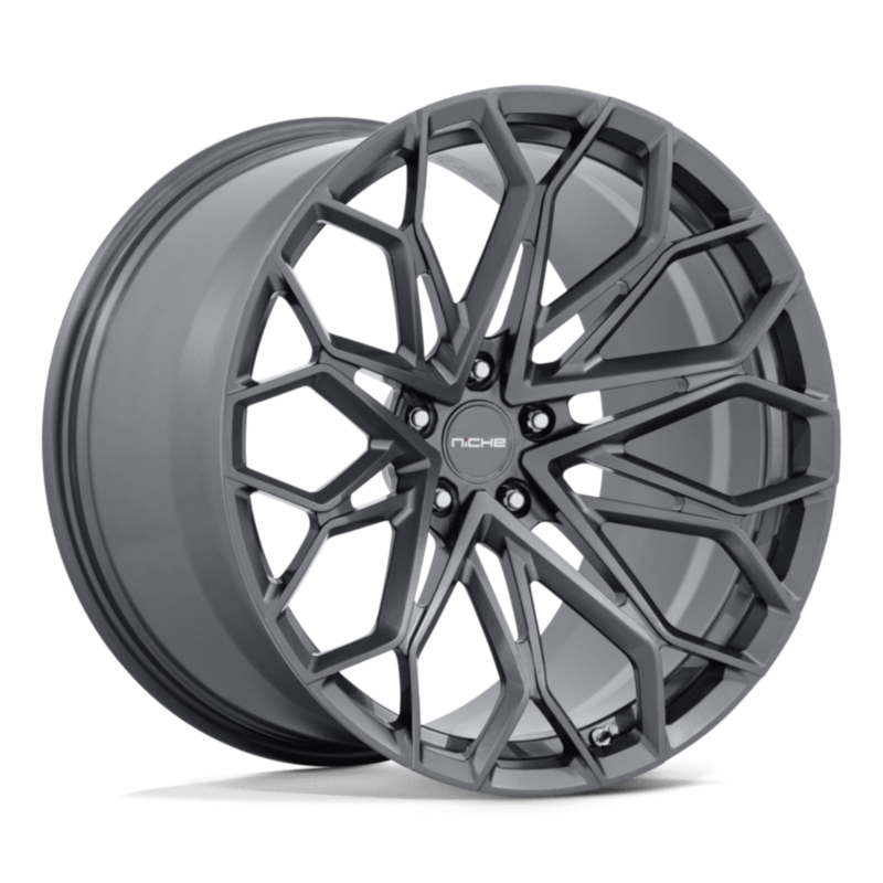Niche 1PC NC600 MANTA 20x10 Satin Gunmetal Wheel with 5x120 Bolt Pattern and 66.90mm Center Bore