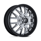 FUEL D407 CATALYST WITH 8X200 BOLT PATTERN - CHROME W/ GLOSS BLACK LIP