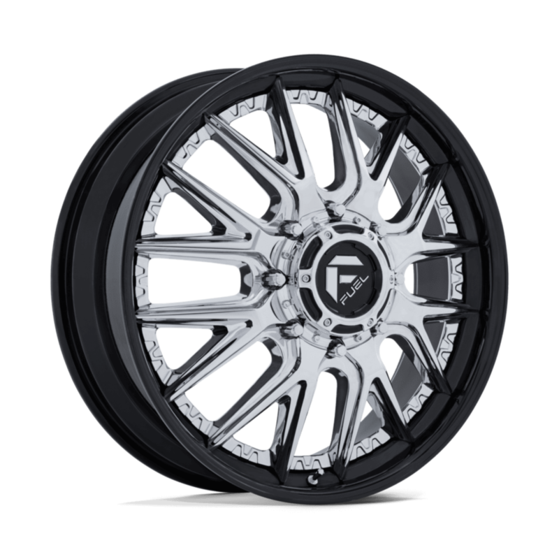 FUEL D407 CATALYST WITH 8X200 BOLT PATTERN - CHROME W/ GLOSS BLACK LIP