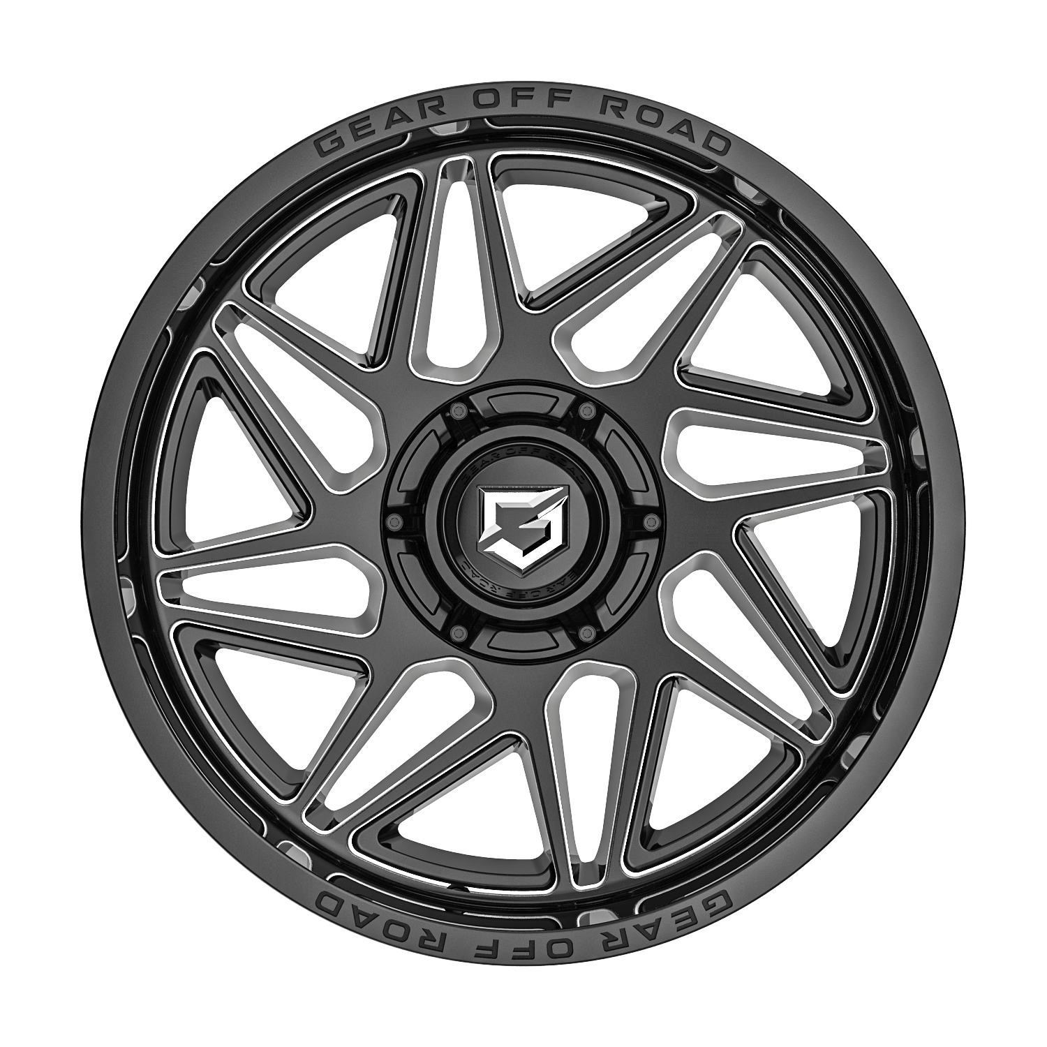 Gear Off Road 761BM Ratio 20x10 Cast Aluminum Wheel with 6x135 and 6x5.50 Bolt Patterns, -19 Offset