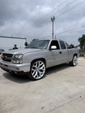 2000 - 2006 CHEVROLET 1500 WITH 24X10 SNOWFLAKE REPLICA WHEELS, 305/35R24 TIRES - GALLERY