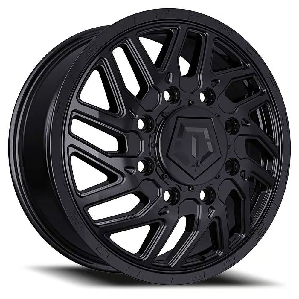 17X6.5 TIS 544B Front Dually Wheels with +129mm Offset and 8x6.50 Bolt Pattern - Gloss Black