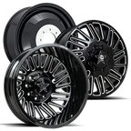 20X8.25 LUXXX HD DUALLY HD19 WITH 8X200 BOLT PATTERN - GLOSS BLACK & MILLED