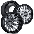 FUEL D407 CATALYST WITH 8X200 BOLT PATTERN - CHROME W/ GLOSS BLACK LIP