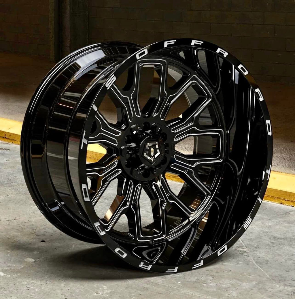 TIS 560BM WHEELS 6X5.5(139.7) & 6X135 - GLOSS BLACK & MILLED