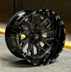 TIS OFF-ROAD 560BM WHEELS 8X180 - GLOSS BLACK & MILLED