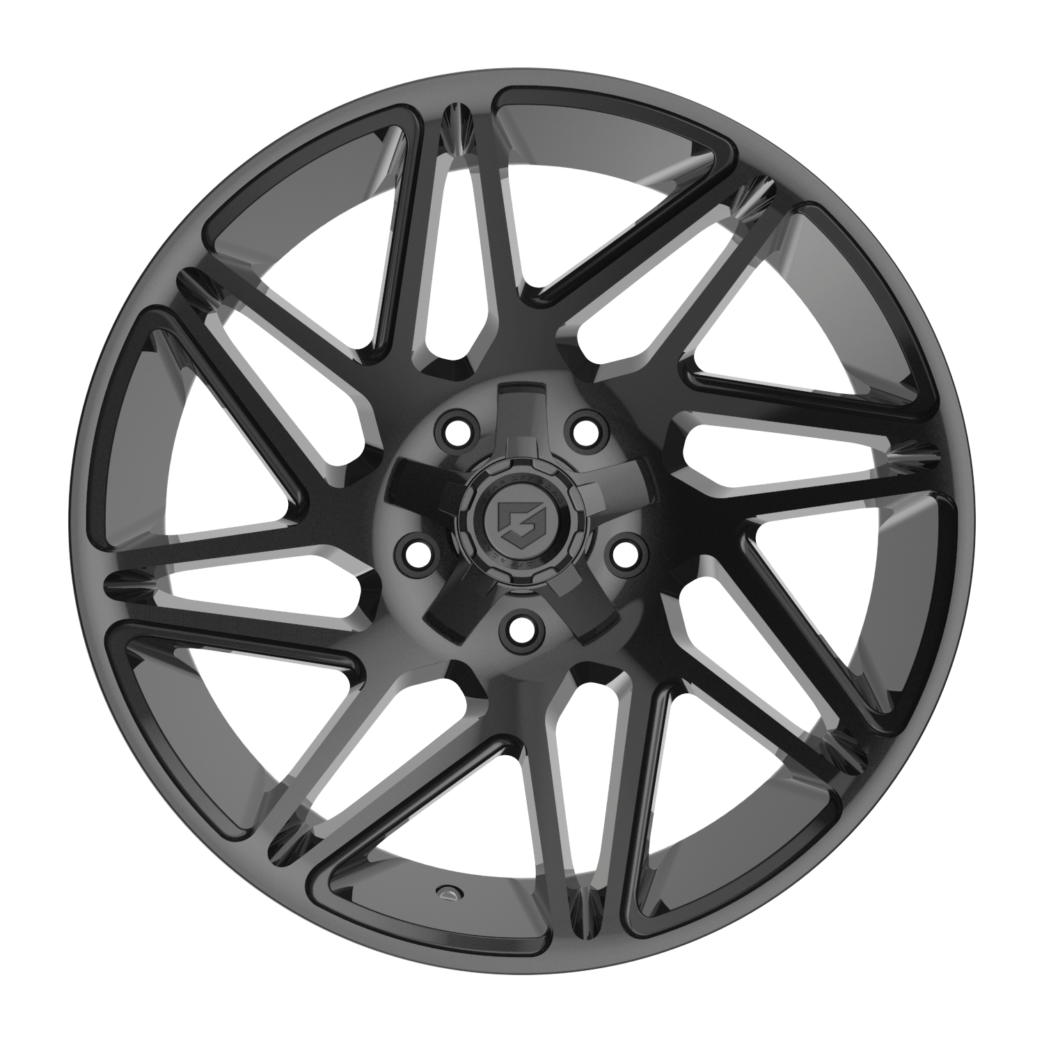 Gear Off Road 777B Cast Aluminum Off-Road Wheel 20x9 with 5x5.00 / 5x5.50 Bolt Pattern and +00 Offset