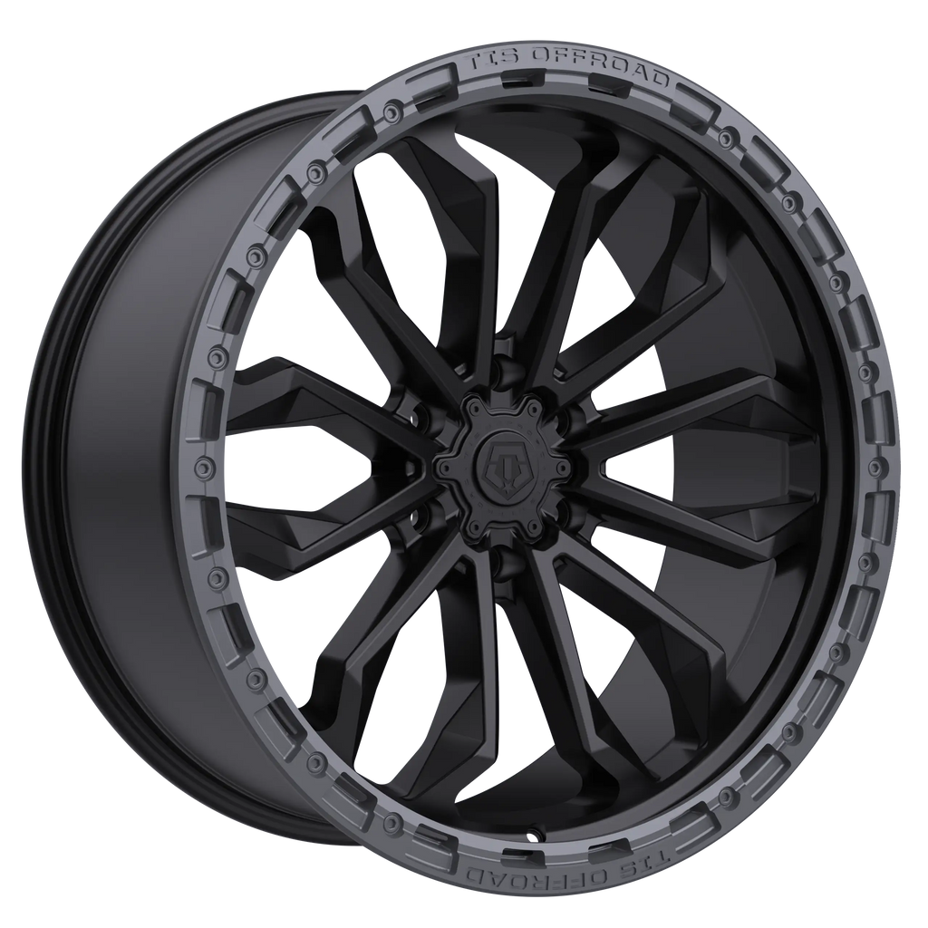 TIS OFF-ROAD 556BA WHEELS 5X5.0(127) - BLACK WITH ANTHRACITE LIP RING