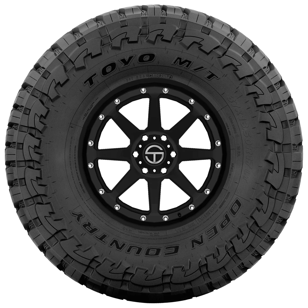 Toyo Open Country M/T 38x15.50R22LT All-Terrain Mud-Terrain Tire with LoadRange E and Black Wall Finish