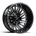 20X8.25 LUXXX HD DUALLY HD19 WITH 8X200 BOLT PATTERN - GLOSS BLACK & MILLED