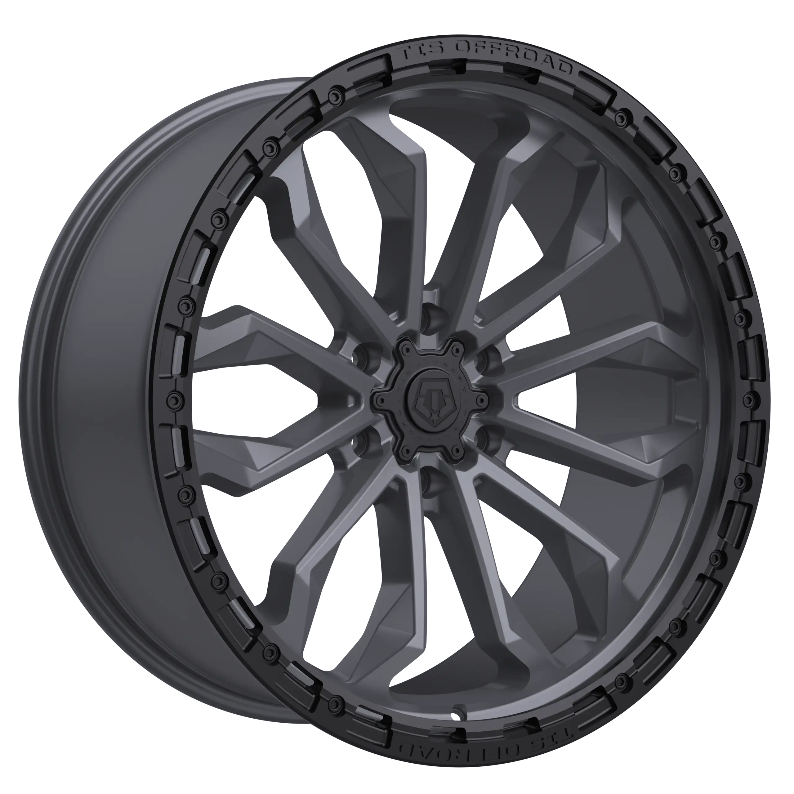 20X10 TIS 556AB OFF-ROAD WHEELS - 8X170 WITH -20 OFFSET - ANTHRACITE WITH BLACK LIP