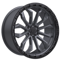 20X10 TIS 556AB OFF-ROAD WHEELS - 5X5.0(127) WITH -13 OFFSET - ANTHRACITE WITH BLACK LIP RING