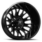 20X8.25 LUXXX HD DUALLY HD34 WITH 8X200 BOLT PATTERN - GLOSS BLACK & MILLED