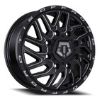 17X6.5 TIS 544BM Front Dually Wheels with +129mm Offset and 8X200 Bolt Pattern - Gloss Black & Milled