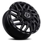 17X6.5 TIS 544BM Front Dually Wheels with +129mm Offset and 8X210 Bolt Pattern - Gloss Black & Milled
