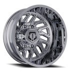 17X6.5 TIS 544C Rear Outer Dually Wheels with -140mm Offset and 8X6.5 Bolt Pattern - Chrome