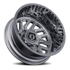 17X6.5 TIS 544C Rear Outer Dually Wheels with -140mm Offset and 8X6.5 Bolt Pattern - Chrome