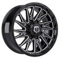20X9 547BM 2.0 TIS OFF-ROAD WHEELS WITH 8X6.5(165.1) BOLT PATTERN AND +00 OFFSET - GLOSS BLACK & MILLED