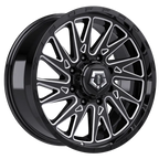 18X9 TIS 547BM 2.0 OFF-ROAD WHEELS WITH 8X170 BOLT PATTERN AND +18 OFFSET - GLOSS BLACK & MILLED