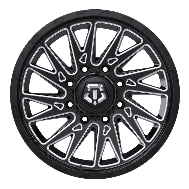 20X9 547BM 2.0 TIS OFF-ROAD WHEELS WITH 8X6.5(165.1) BOLT PATTERN AND +00 OFFSET - GLOSS BLACK & MILLED