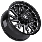 18X9 TIS 547BM 2.0 OFF-ROAD WHEELS WITH 8X170 BOLT PATTERN AND +18 OFFSET - GLOSS BLACK & MILLED