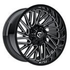 20X10 TIS 553BM OFF-ROAD WHEELS - 8X180 WITH -12 OFFSET - GLOSS BLACK & MILLED