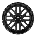 20X12 TIS 560BM OFF-ROAD WHEELS - 5X150/5X5.50 WITH -44 OFFSET - GLOSS BLACK & MILLED