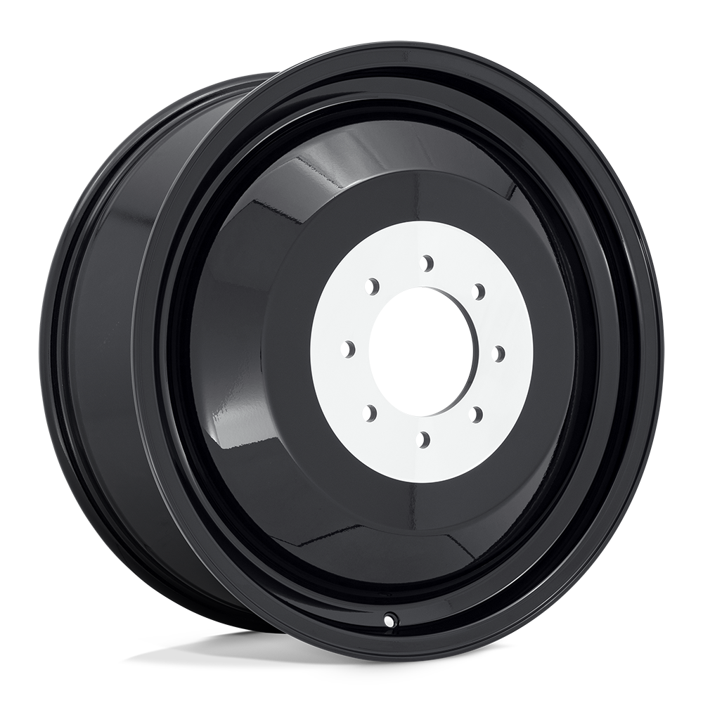 FUEL D406 CATALYST WITH 8X200 BOLT PATTERN - MATTE BLACK W/ GLOSS BLACK LIP