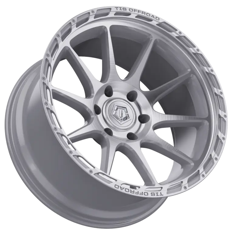 22X10 TIS 563BS OFF-ROAD WHEELS - 8X170 WITH -19 OFFSET - BRUSHED SILVER
