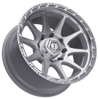 22X10 TIS 563BS OFF-ROAD WHEELS - 6X5.50 WITH -19 OFFSET - BRUSHED SILVER