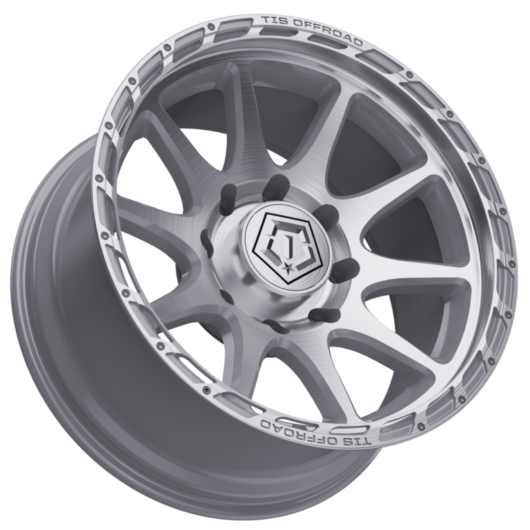 22X10 TIS 563BS OFF-ROAD WHEELS - 8X170 WITH -19 OFFSET - BRUSHED SILVER
