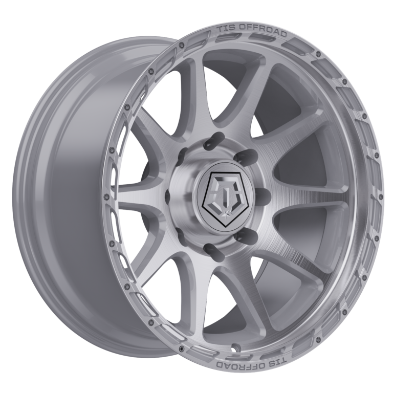22X10 TIS 563BS OFF-ROAD WHEELS - 8X170 WITH -19 OFFSET - BRUSHED SILVER