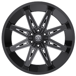 Edge Off Road 304BM 20x10 Cast Aluminum Wheel with 5x5.00 / 5x5.50 Bolt Pattern and -12 Offset