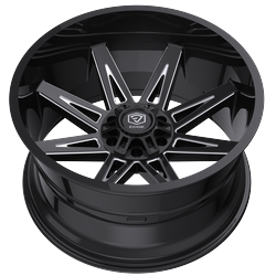 Edge Off Road 304BM-2090900 20x9 Cast Aluminum Off-Road Wheel with 5x5.00 / 5x5.50 Bolt Pattern and +00 Offset