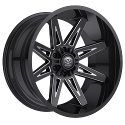 Edge Off Road 304BM 22x12 Cast Aluminum Wheel with 6x135 / 6x5.50 Bolt Pattern and -44 Offset