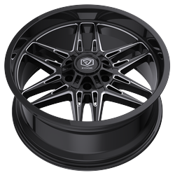 Edge Off Road 303BM 22x12 Cast Aluminum Wheel with 5x5.00 / 5x5.50 Bolt Pattern and -44 Offset