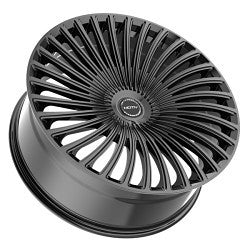 Motiv 438B-2296825 22x9 Cast Aluminum Wheel with 6x135 and 6x5.50 Bolt Pattern, +25 Offset