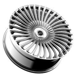 Motiv 438C-2296825 22x9 Cast Aluminum Wheel with 6x135 and 6x5.50 Bolt Pattern, +25 Offset