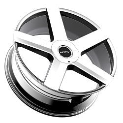 Motiv 439C-2296825 22x9 Cast Aluminum Wheel with 6x135 and 6x5.50 Bolt Patterns, +25 Offset