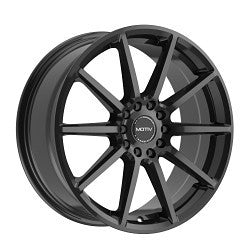 Motiv 431B Elicit 18x7.5 cast aluminum wheel with +40 offset and 5x108 bolt pattern