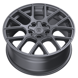 Edge Street 356A 20x8.5 Cast Aluminum Wheel with 5x4.50 and 5x120 Bolt Pattern, +40 Offset