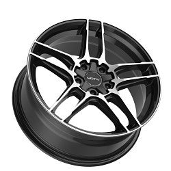 Motiv 434MB-6751840 16x7.5 Cast Aluminum Alloy Wheel with 5x100 and 5x4.50 Bolt Pattern, +40 Offset