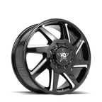 20X8.25 LUXXX HD DUALLY HD14 WITH 8X200 BOLT PATTERN - GLOSS BLACK & MILLED
