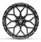 20X10 XTREME FORCE XF-12 WHEELS 6X5.5(139.7) & 6X135 -25 OFFSET - GLOSS BLACK & MILLED
