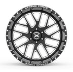 20X10 XTREME FORCE XF-10 WHEELS 6X5.5(139.7) & 6X135 -25 OFFSET - GLOSS BLACK & MILLED