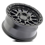 17X9 ARENA OFF-ROAD A119 BOOST WHEEL -  5X127 BOLT PATTERN AND -12mm OFFSET - SATIN BLACK CENTER GLOSSY BLACK LIP