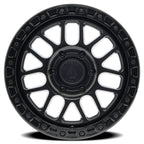 17X9 ARENA OFF-ROAD A119 BOOST WHEEL -  5X127 BOLT PATTERN AND -12mm OFFSET - SATIN BLACK CENTER GLOSSY BLACK LIP
