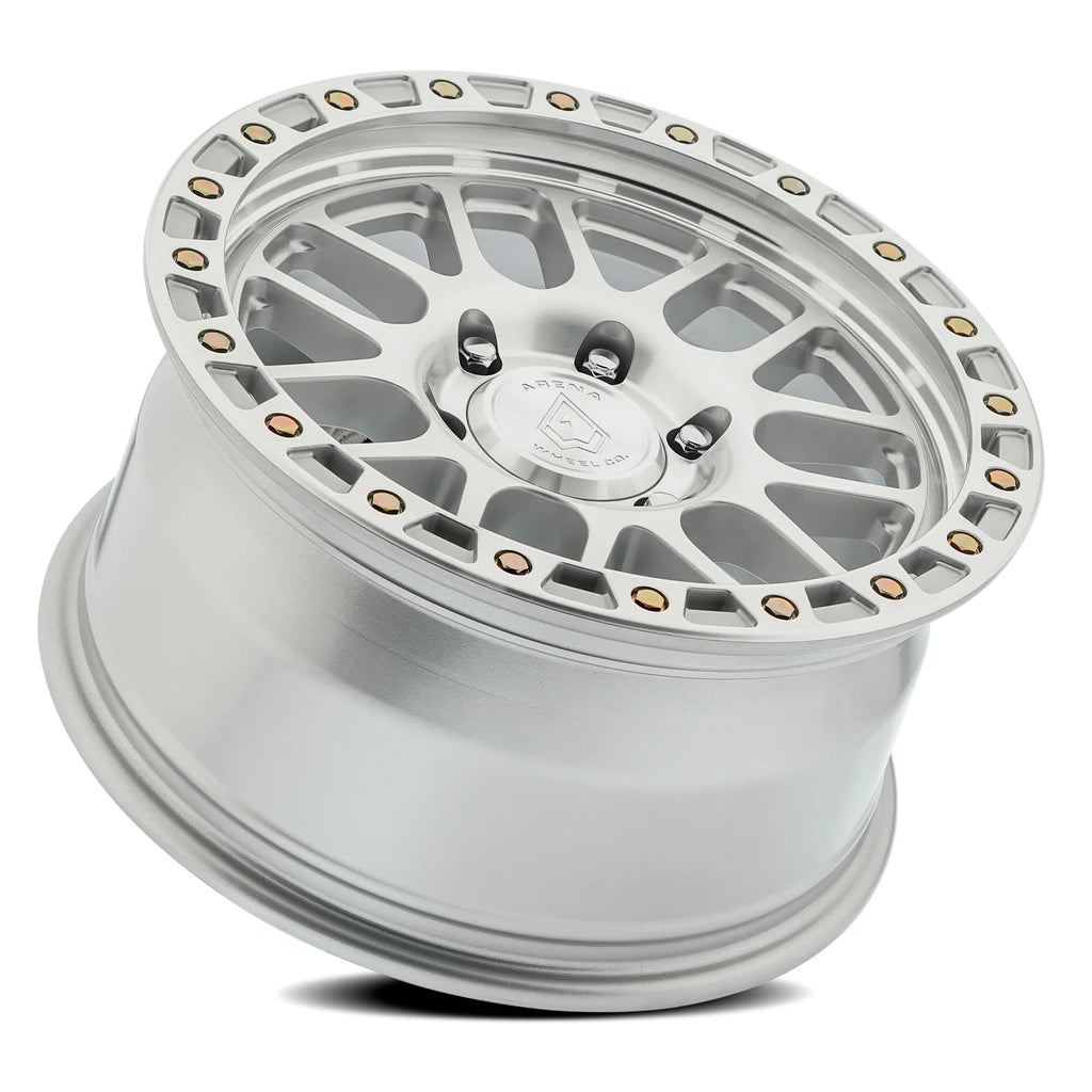 18X9 ARENA OFF-ROAD A119 BOOST WHEEL -  5X127 BOLT PATTERN AND +00mm OFFSET - GLOSS SILVER MACHINED