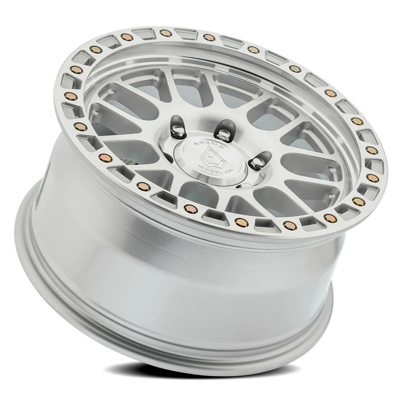 18X9 ARENA OFF-ROAD A119 BOOST WHEEL -  5X127 BOLT PATTERN AND +00mm OFFSET - GLOSS SILVER MACHINED