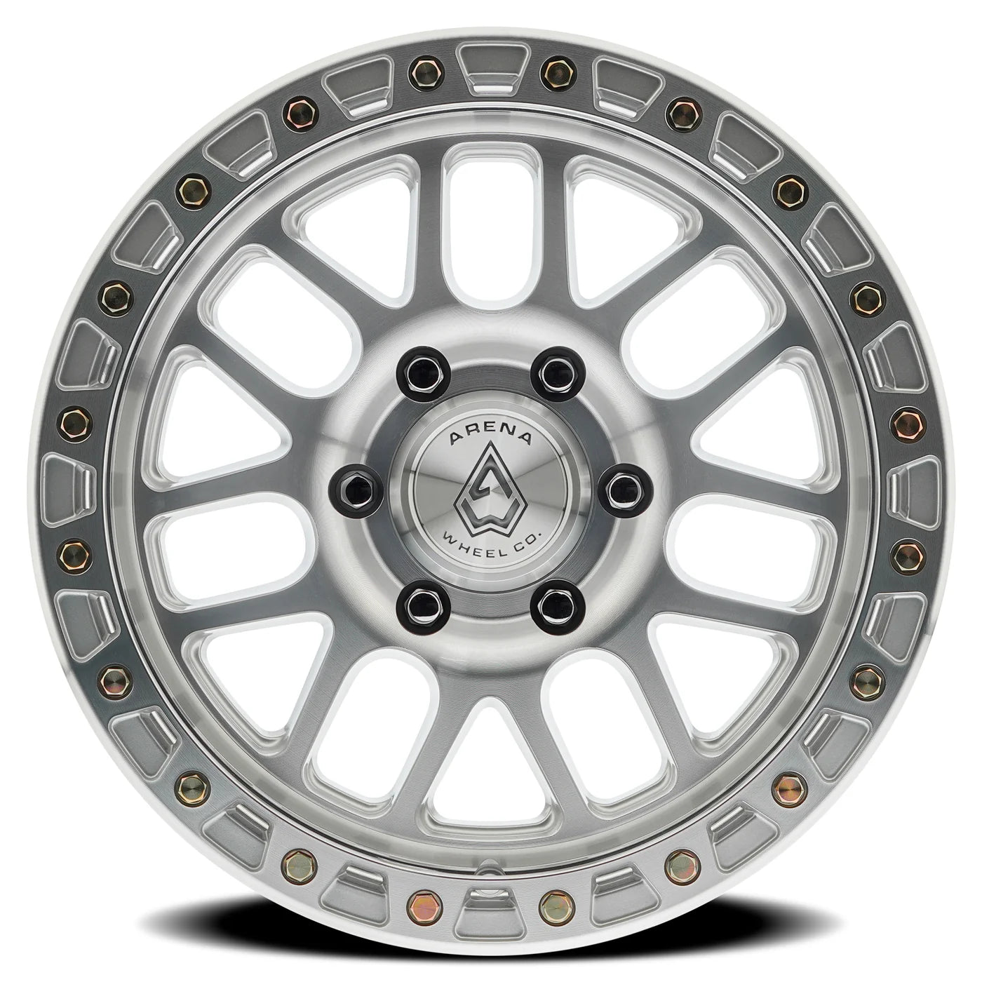 18X9 ARENA OFF-ROAD A119 BOOST WHEEL -  5X127 BOLT PATTERN AND +00mm OFFSET - GLOSS SILVER MACHINED